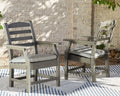 Visola Gray Outdoor Arm Chair w/ Cushion (Set of 2)