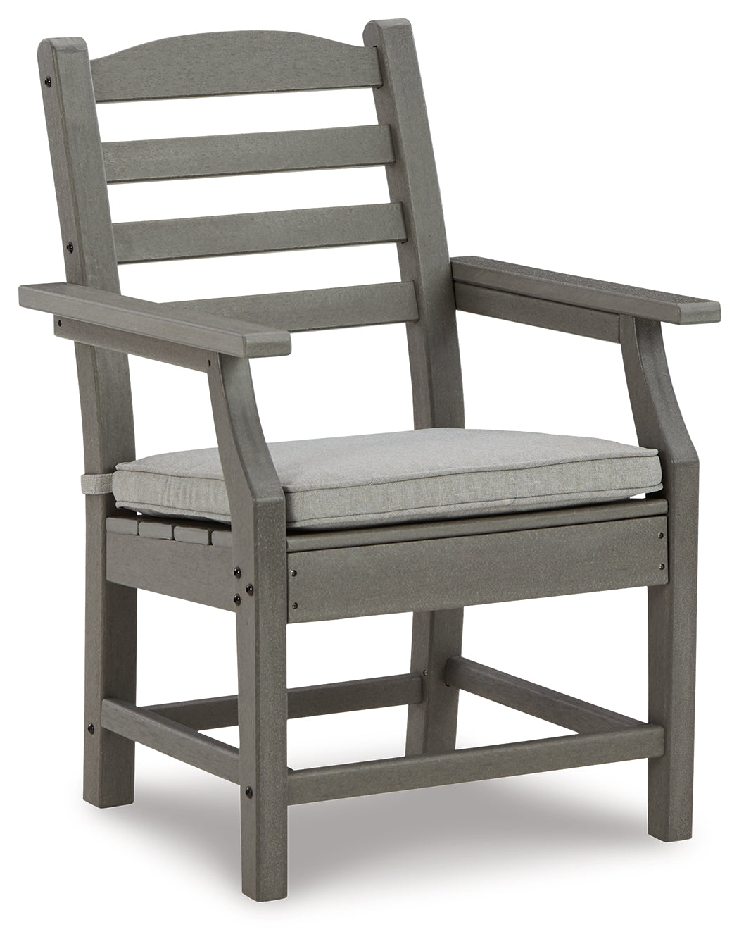 Visola Gray Outdoor Arm Chair w/ Cushion (Set of 2)
