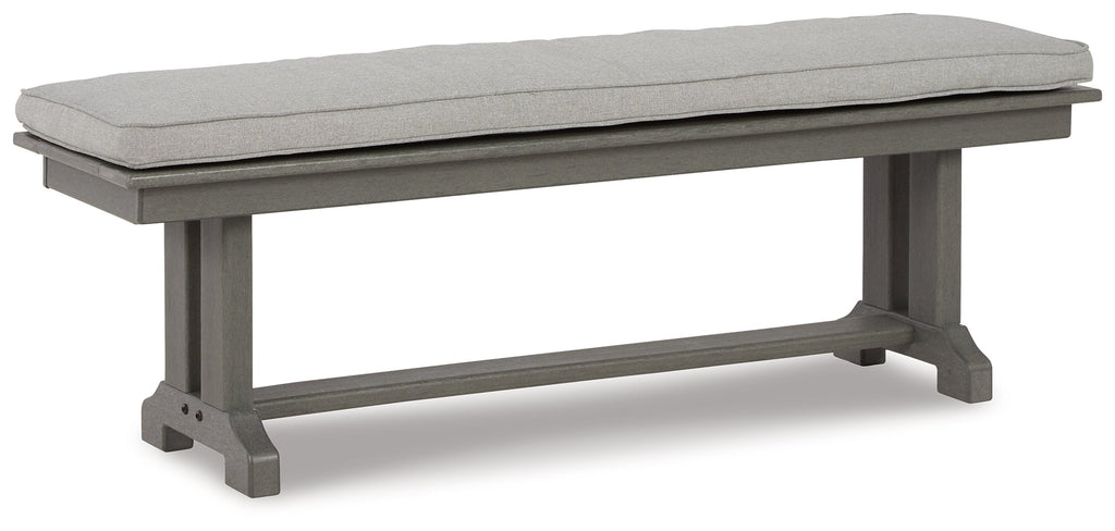 Visola Gray Outdoor Bench w/ Cushion