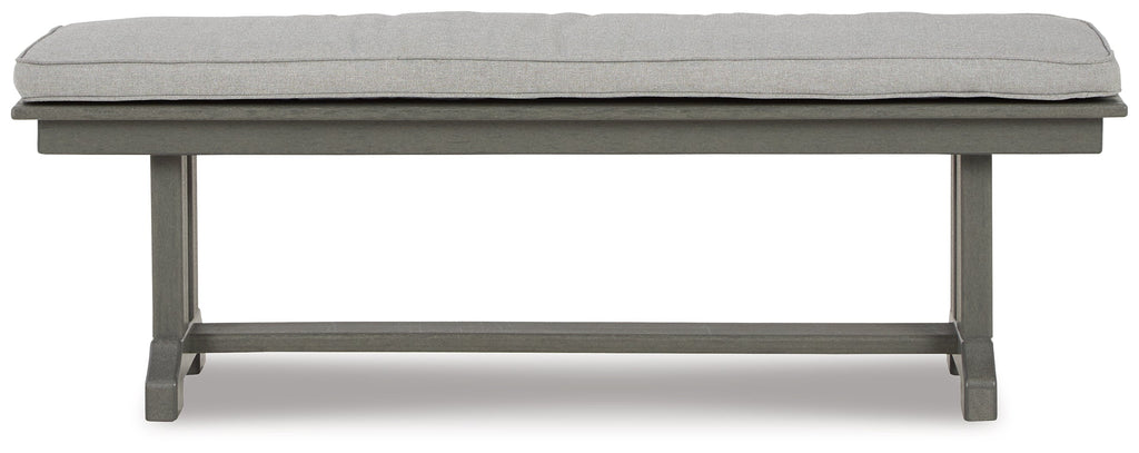 Visola Gray Outdoor Bench w/ Cushion