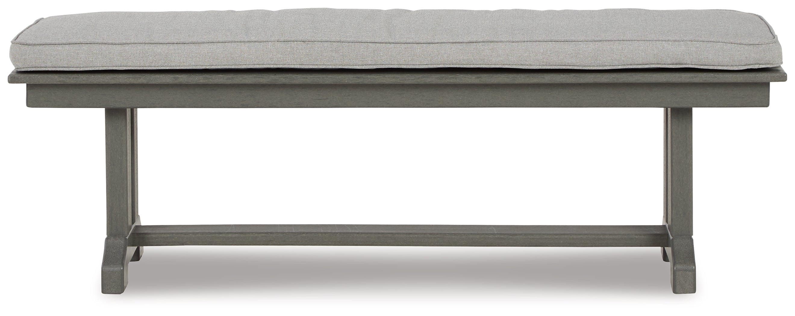 Visola Gray Outdoor Bench w/ Cushion