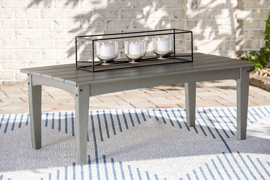 Visola Gray Outdoor Conversation Set w/ Loveseat Coffee Table / 4pc
