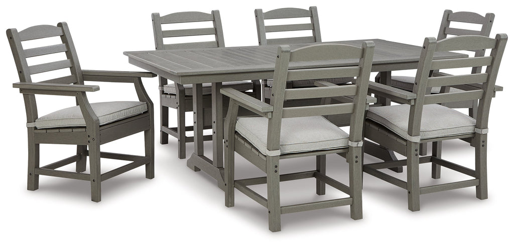 Visola Gray Outdoor Dining Table w/6 Chairs