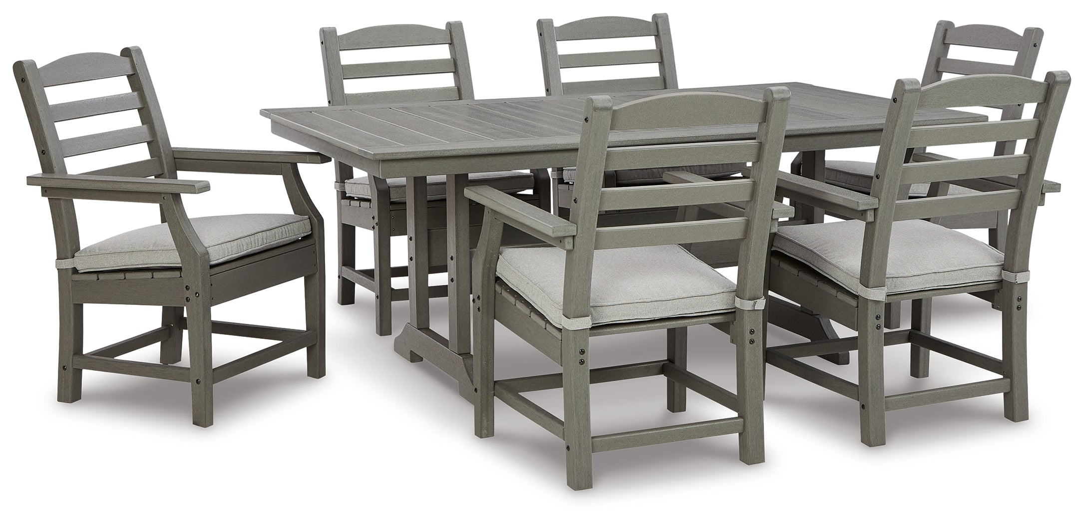 Visola Gray Outdoor Dining Table w/6 Chairs