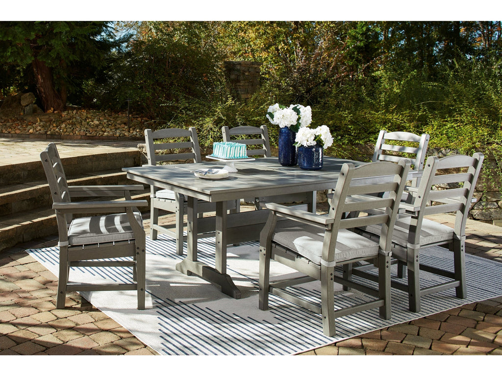 Visola Gray Outdoor Dining Table w/6 Chairs