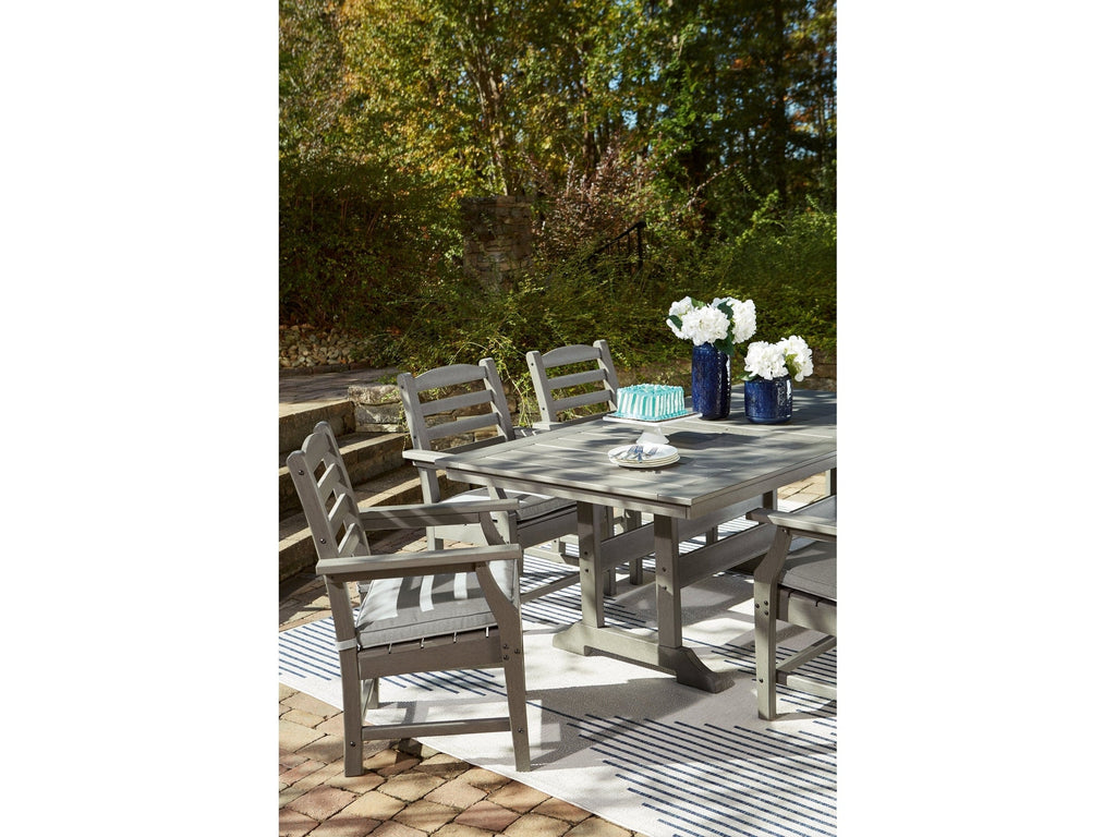 Visola Gray Outdoor Dining Table w/6 Chairs