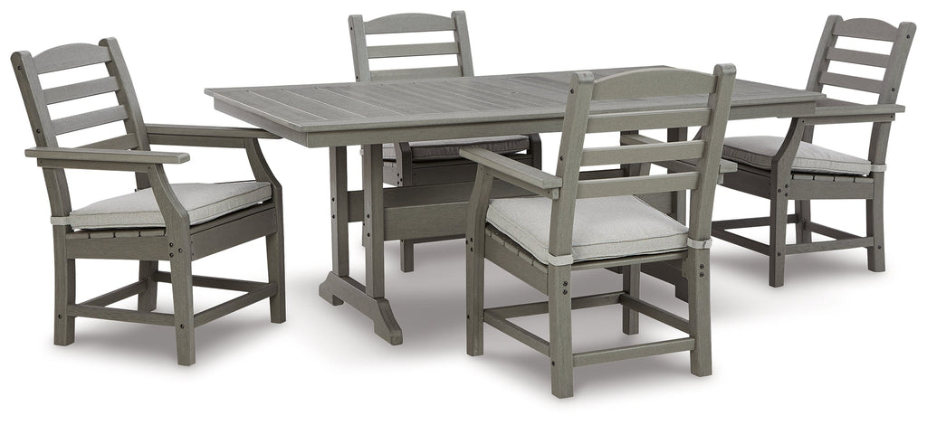 Visola Gray Outdoor Dining Table with 4 Chairs