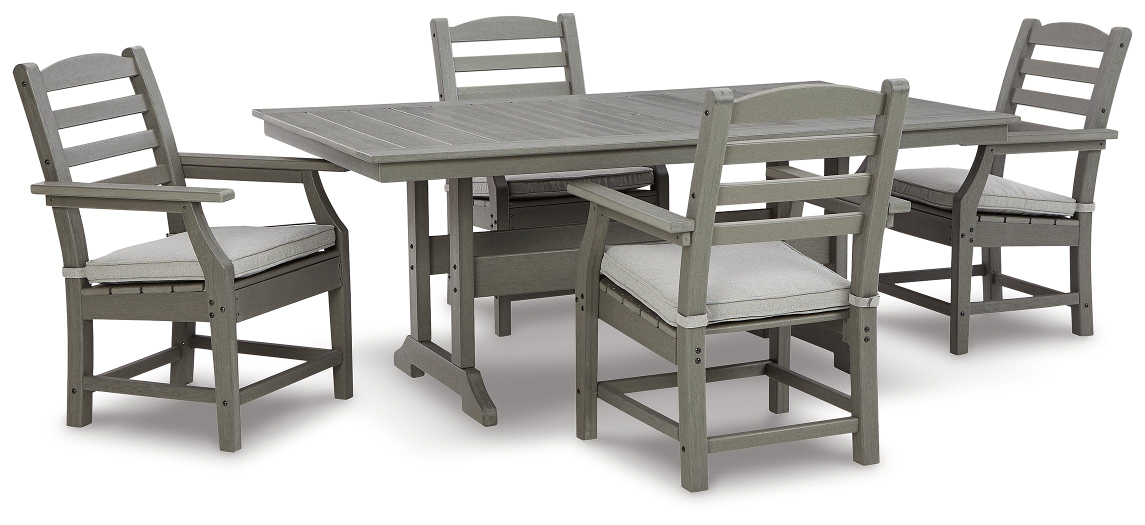 Visola Gray Outdoor Dining Table with 4 Chairs
