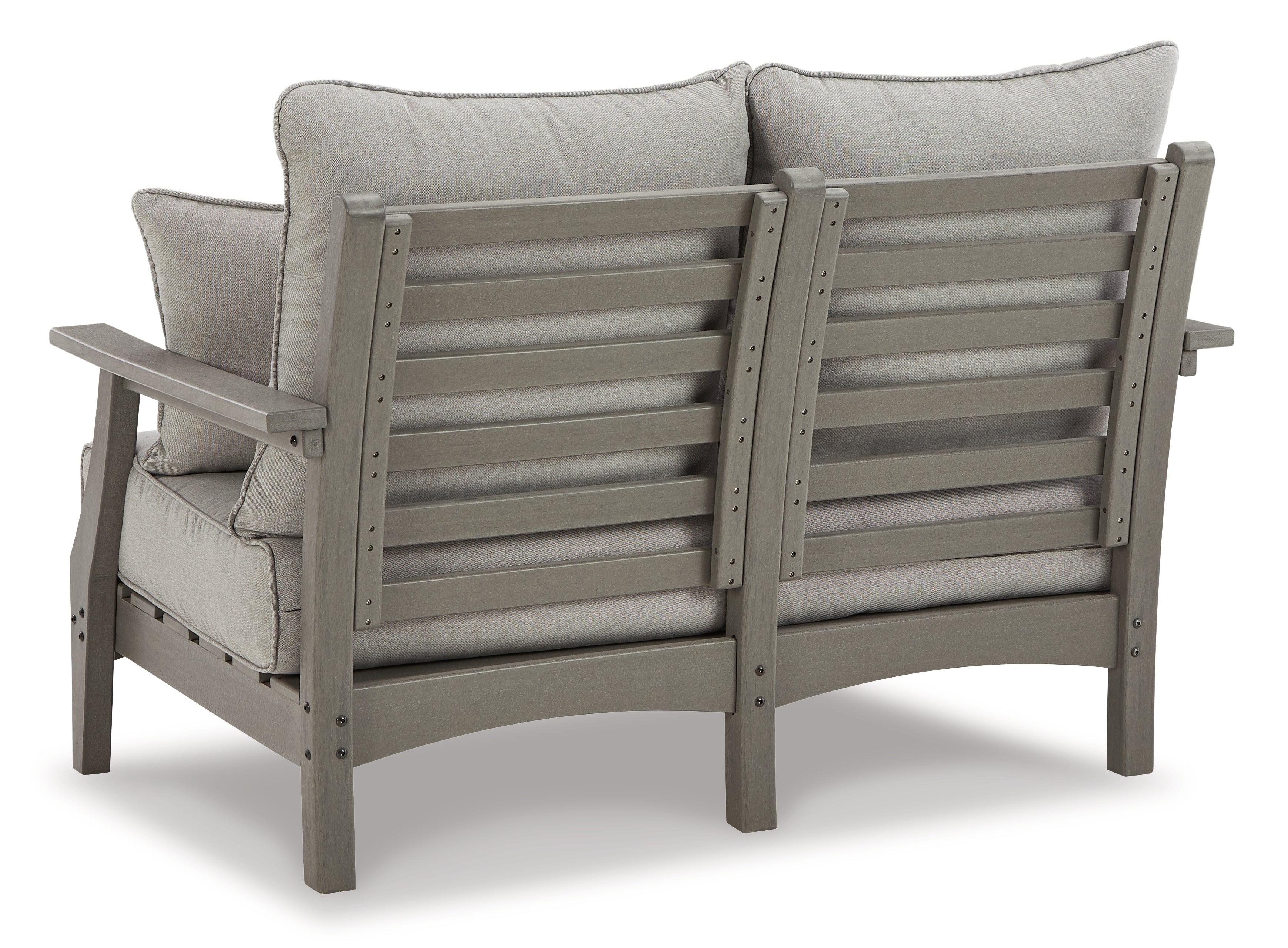 Visola Gray Outdoor Loveseat, 2 Lounge Chairs and Coffee Table