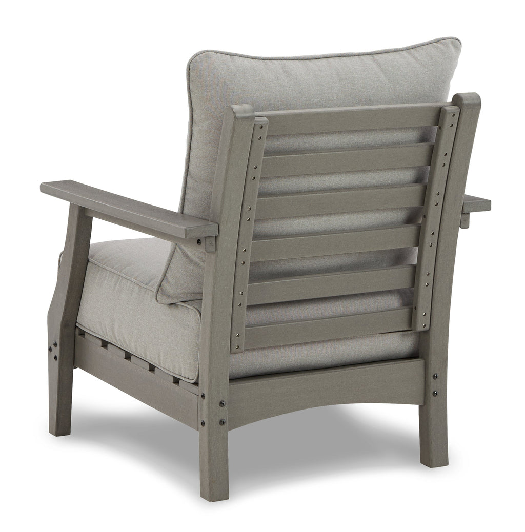 Visola Gray Outdoor Loveseat, 2 Lounge Chairs and Coffee Table