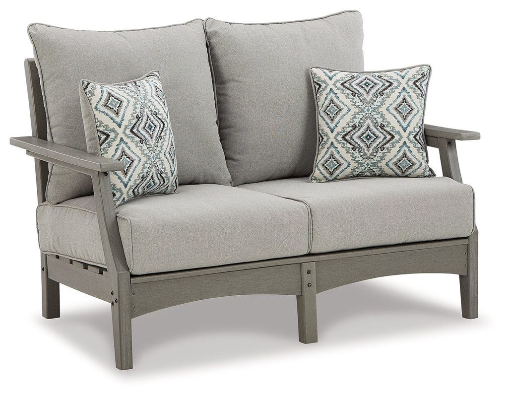 Visola Gray Outdoor Loveseat w/ Cushion