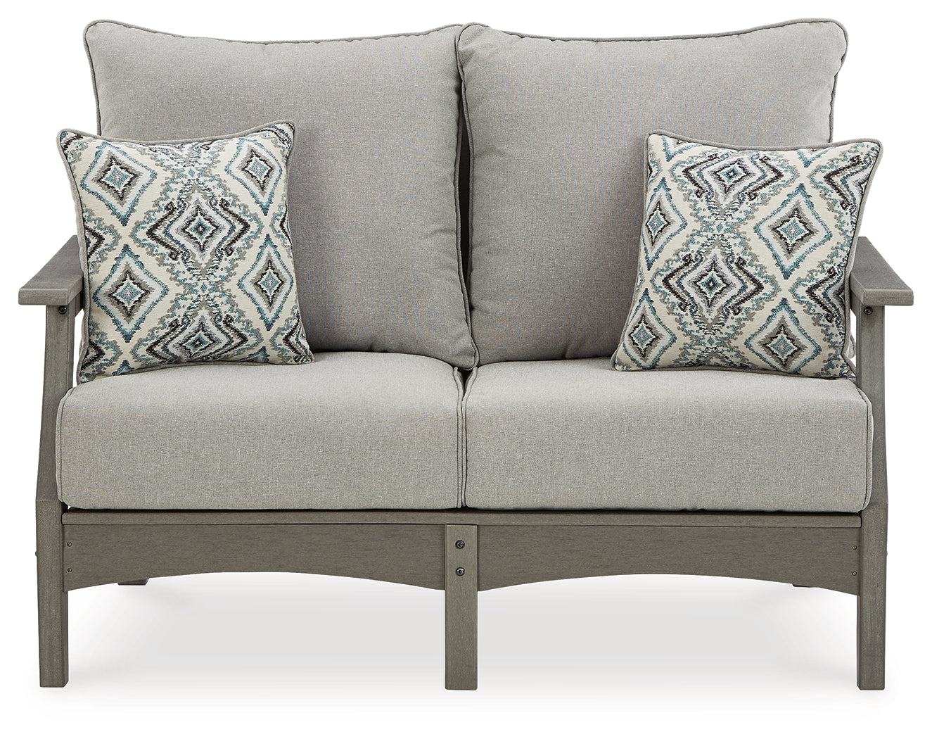 Visola Gray Outdoor Loveseat w/ Cushion