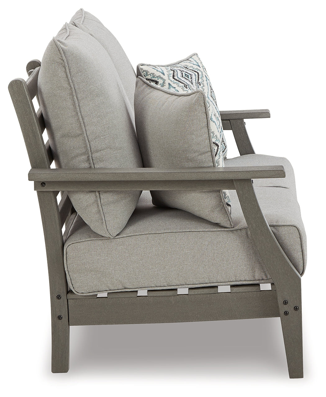 Visola Gray Outdoor Loveseat w/ Cushion