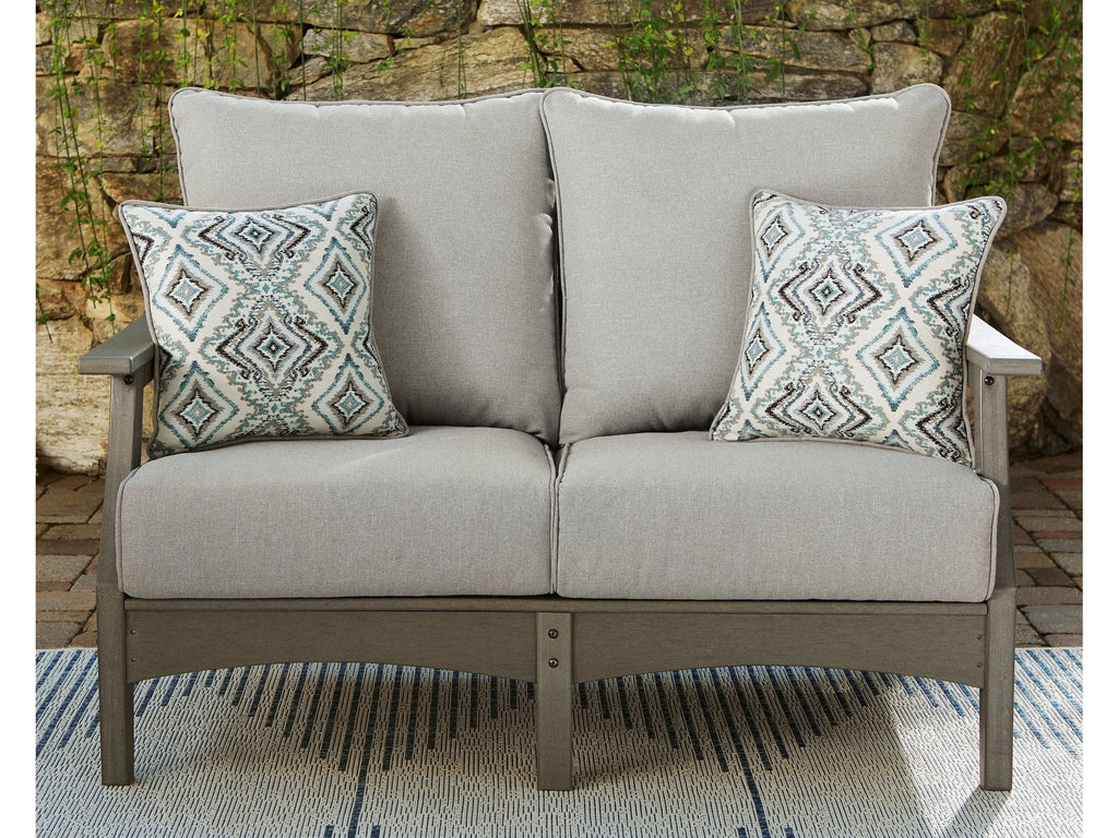 Visola Gray Outdoor Loveseat w/ Cushion