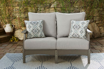 Visola Gray Outdoor Loveseat w/ Cushion
