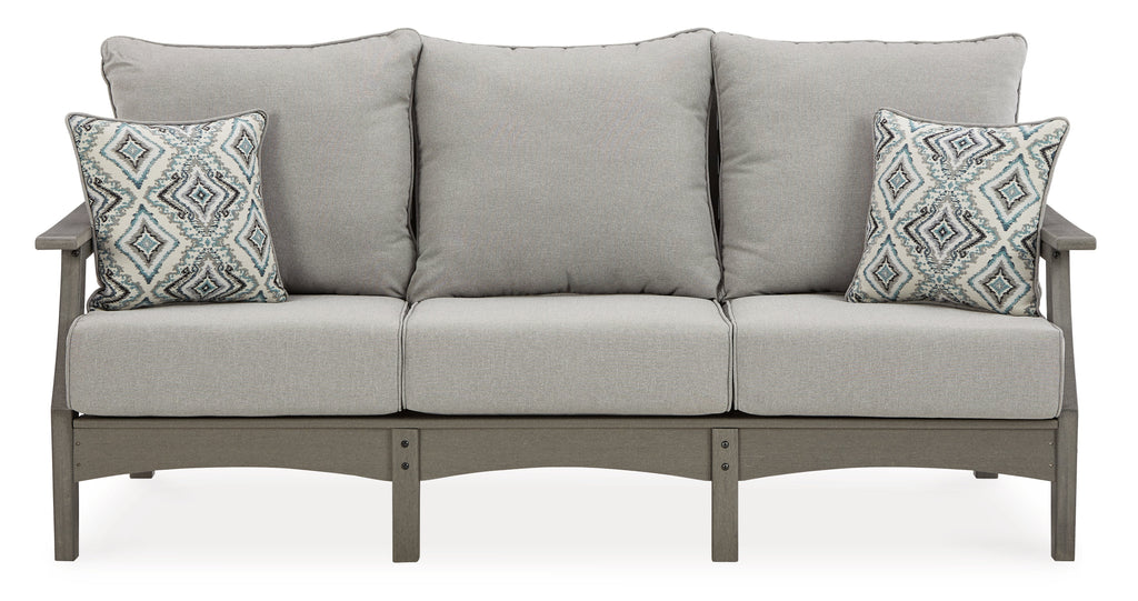 Visola Gray Outdoor Sofa, 2 Lounge Chairs and Coffee Table