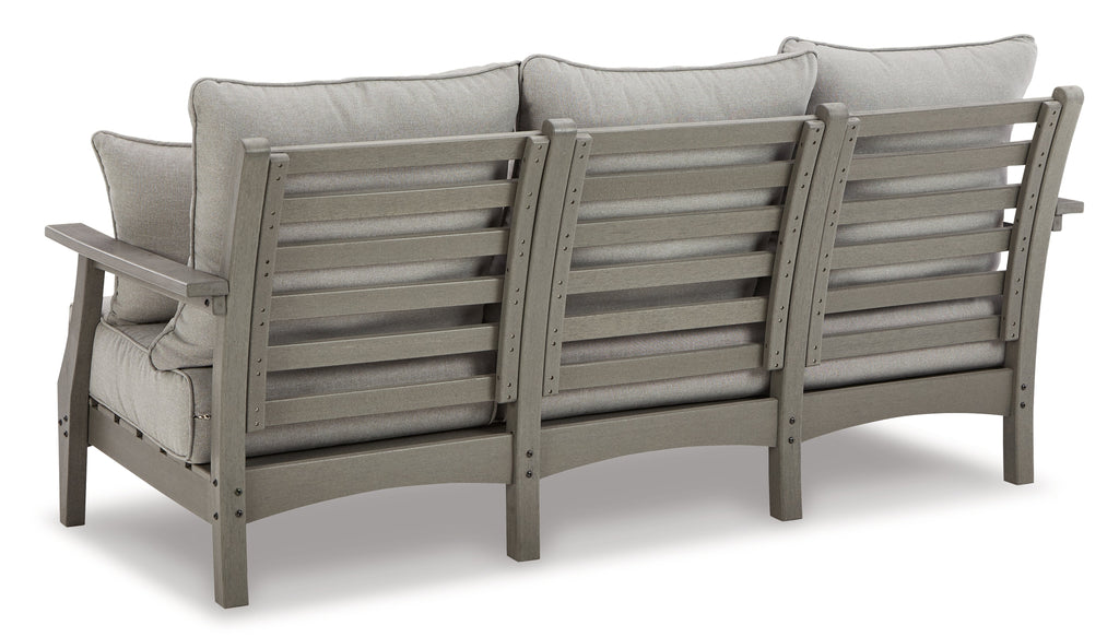 Visola Gray Outdoor Sofa, 2 Lounge Chairs and Coffee Table