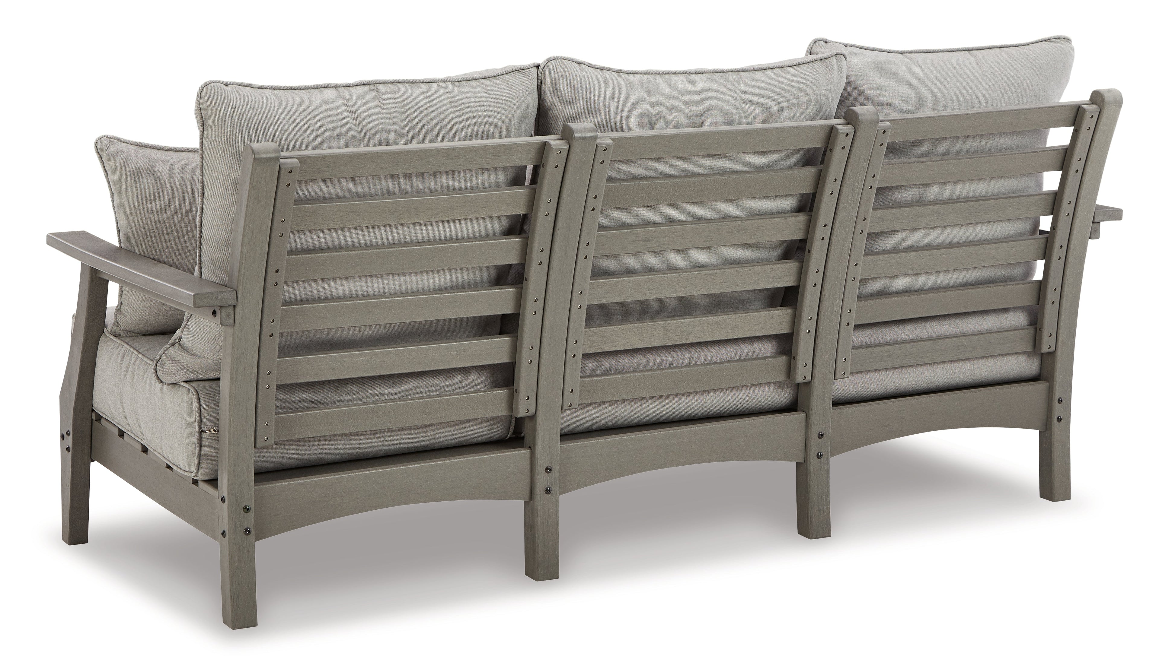 Visola Gray Outdoor Sofa, 2 Lounge Chairs and Coffee Table