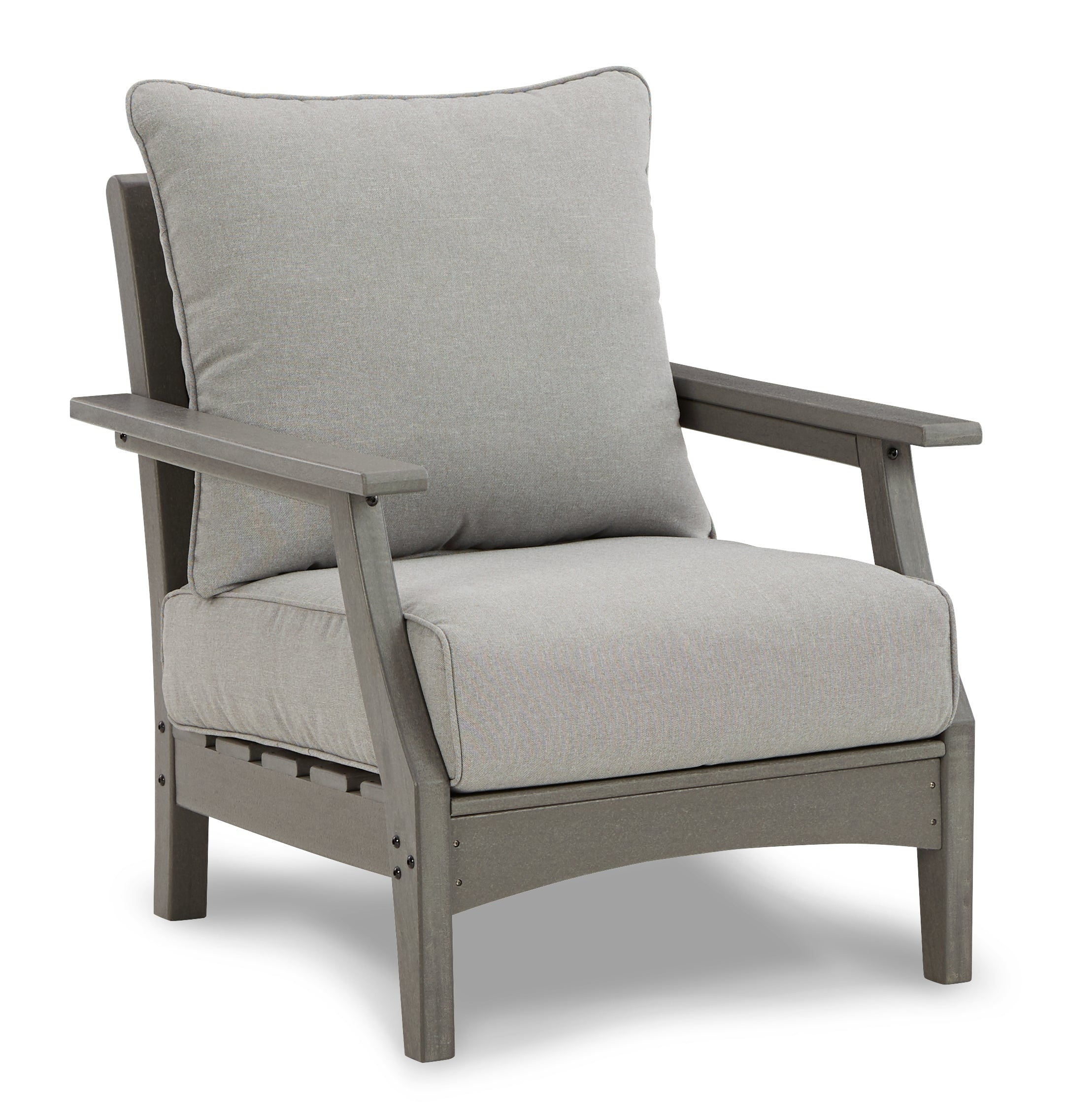 Visola Gray Outdoor Sofa, 2 Lounge Chairs and Coffee Table