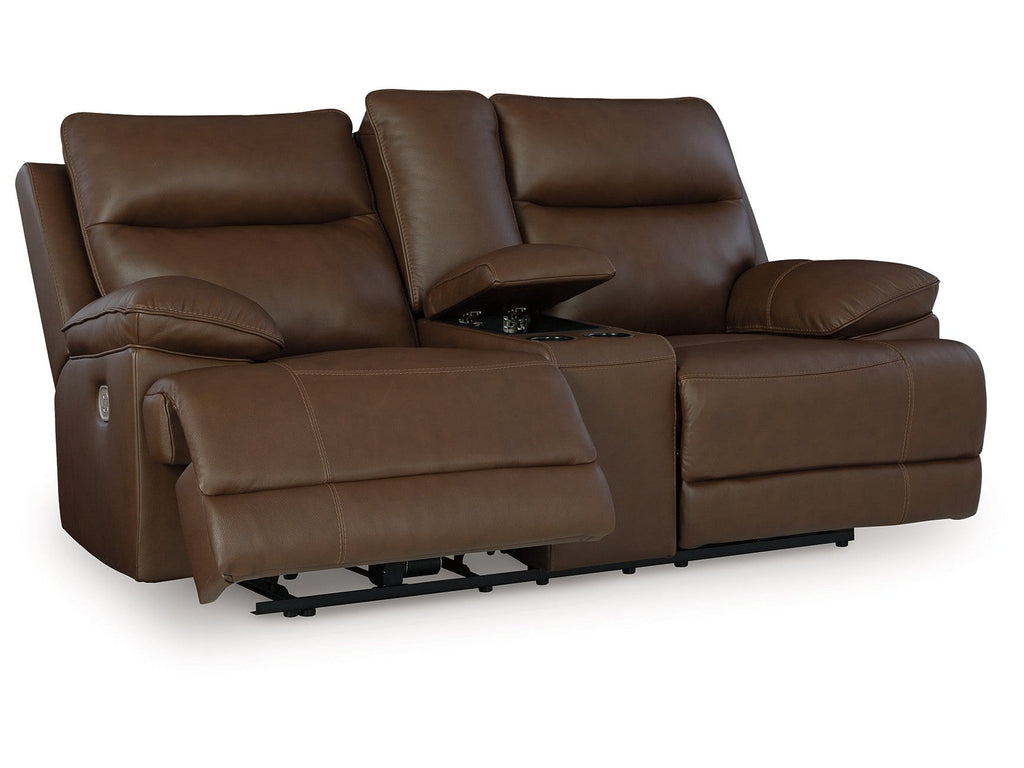 VonRyan Tobacco Power Reclining Loveseat