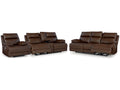 VonRyan Tobacco Power Reclining Sofa & Loveseat & Recliner