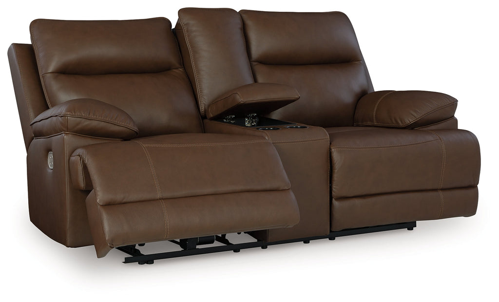 VonRyan Tobacco Power Reclining Sofa & Loveseat & Recliner