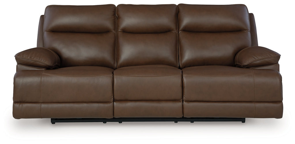 VonRyan Tobacco Power Reclining Sofa and Loveseat