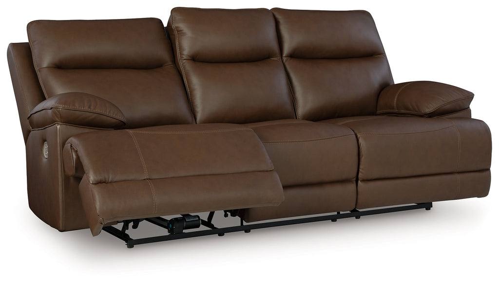 VonRyan Tobacco Power Reclining Sofa and Loveseat