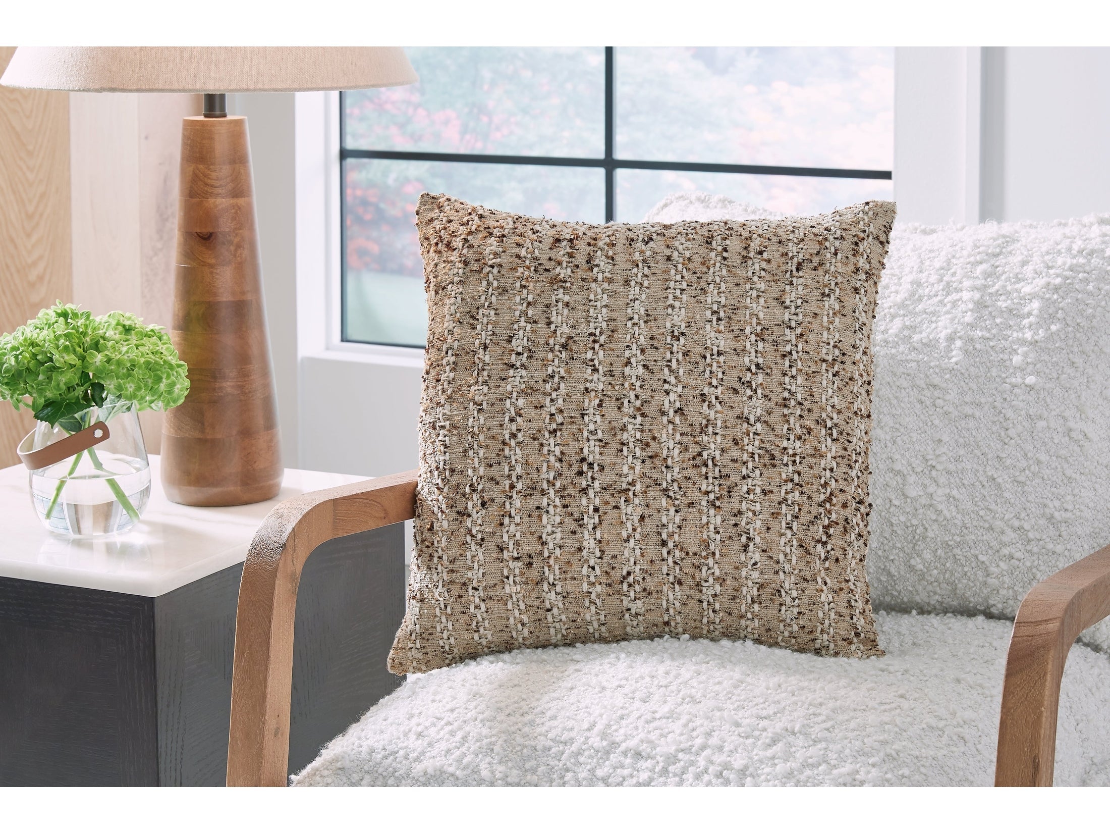 Vorlane Tan/Brown/White Pillow (Set of 4)