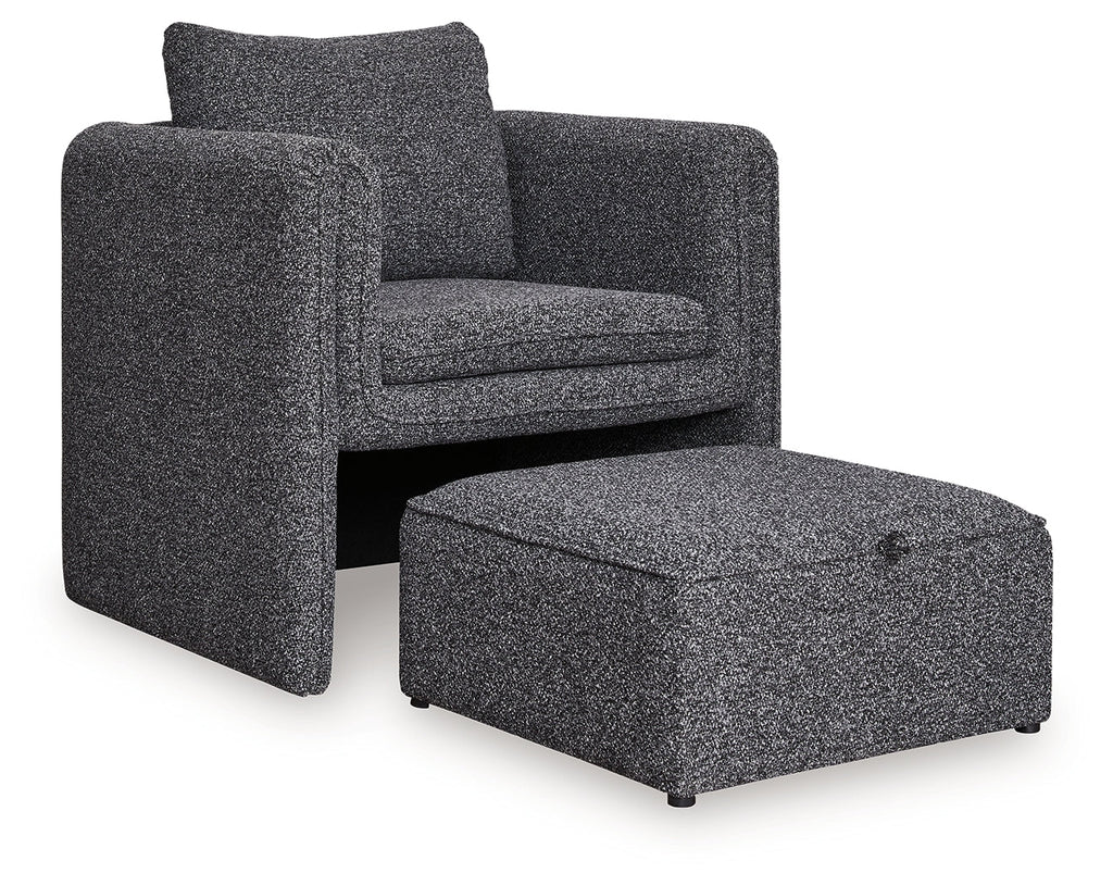 Vreni Charcoal/Black Accent Chair