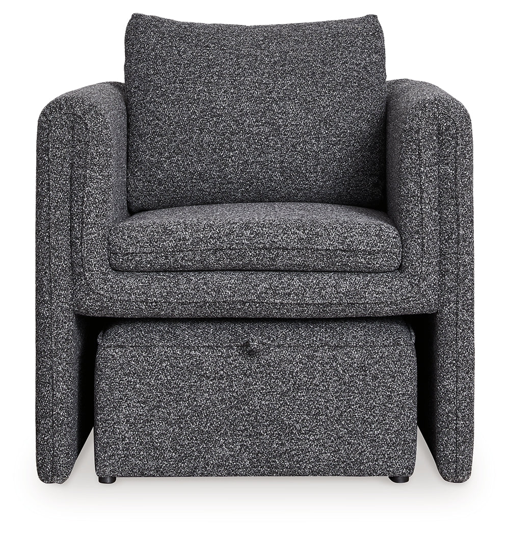 Vreni Charcoal/Black Accent Chair