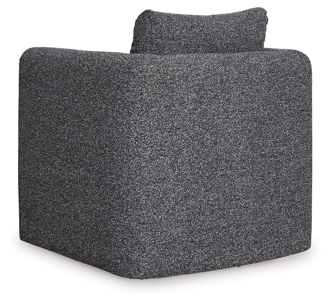 Vreni Charcoal/Black Accent Chair