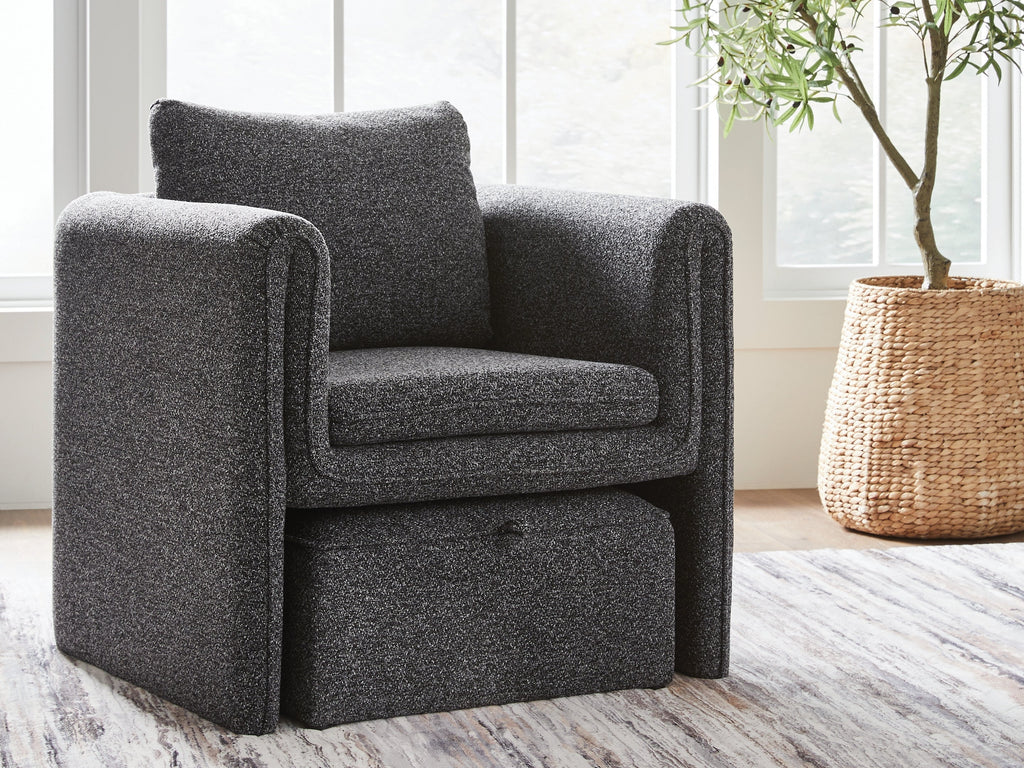 Vreni Charcoal/Black Accent Chair