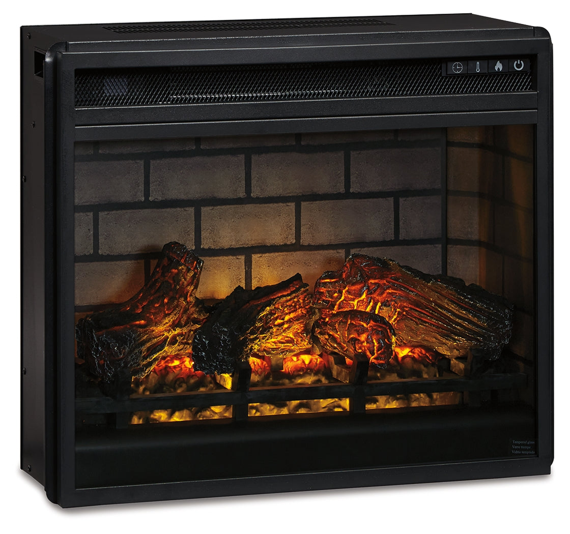 Electric Infrared Fireplace Insert 24", Black