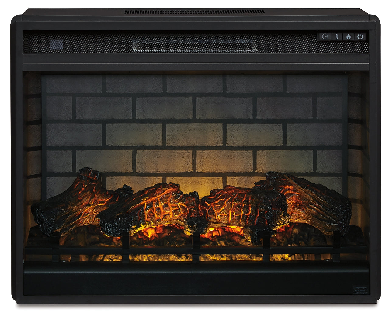 Electric Infrared Fireplace Insert / 31", Black