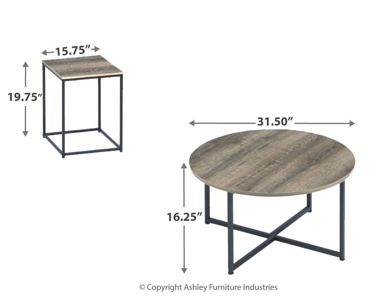 Wadeworth Coffee Table Set (Set of 3)
