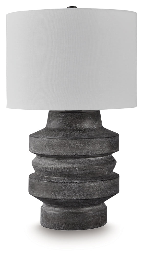 Wahida Distressed Black Poly Table Lamp