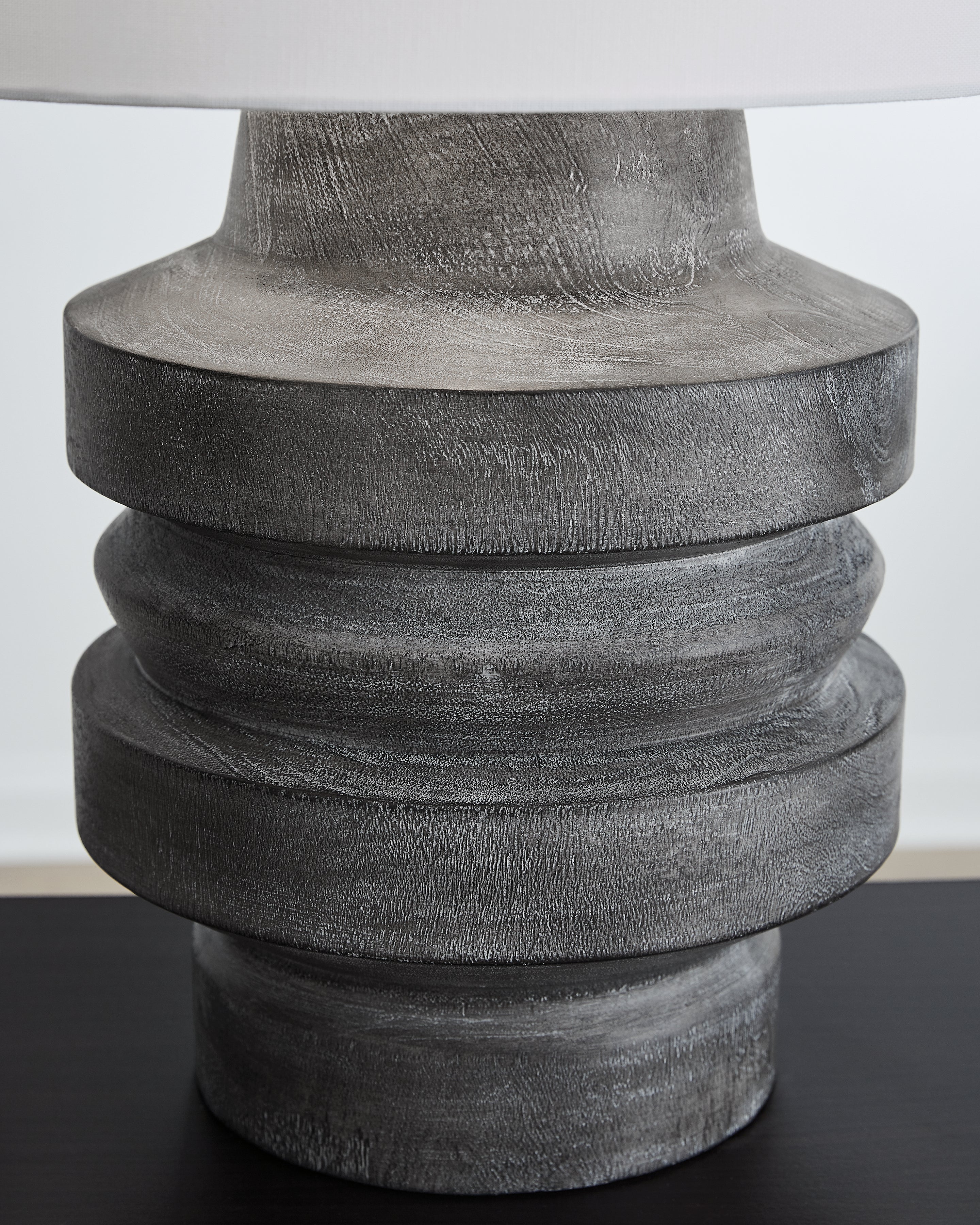 Wahida Distressed Black Poly Table Lamp