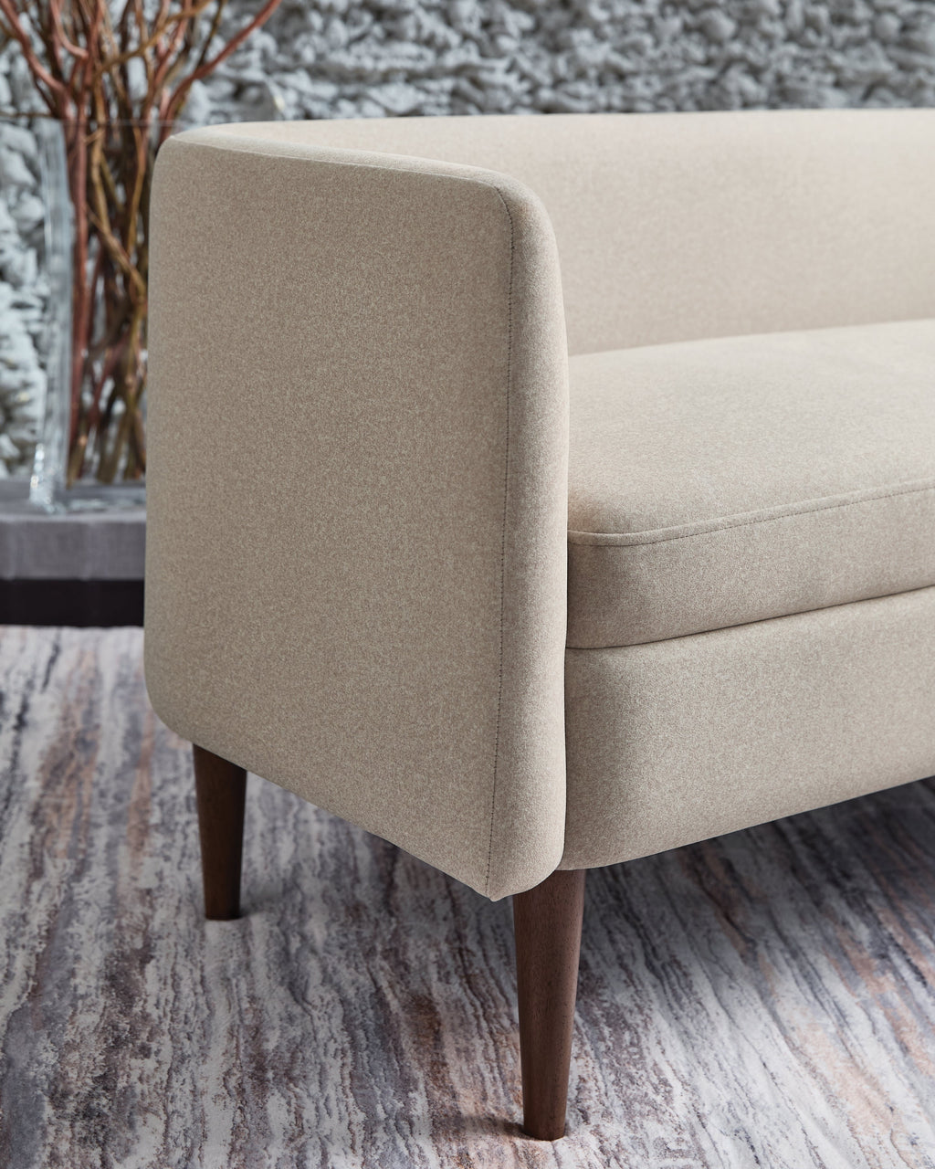 Wainner Beige Accent Bench