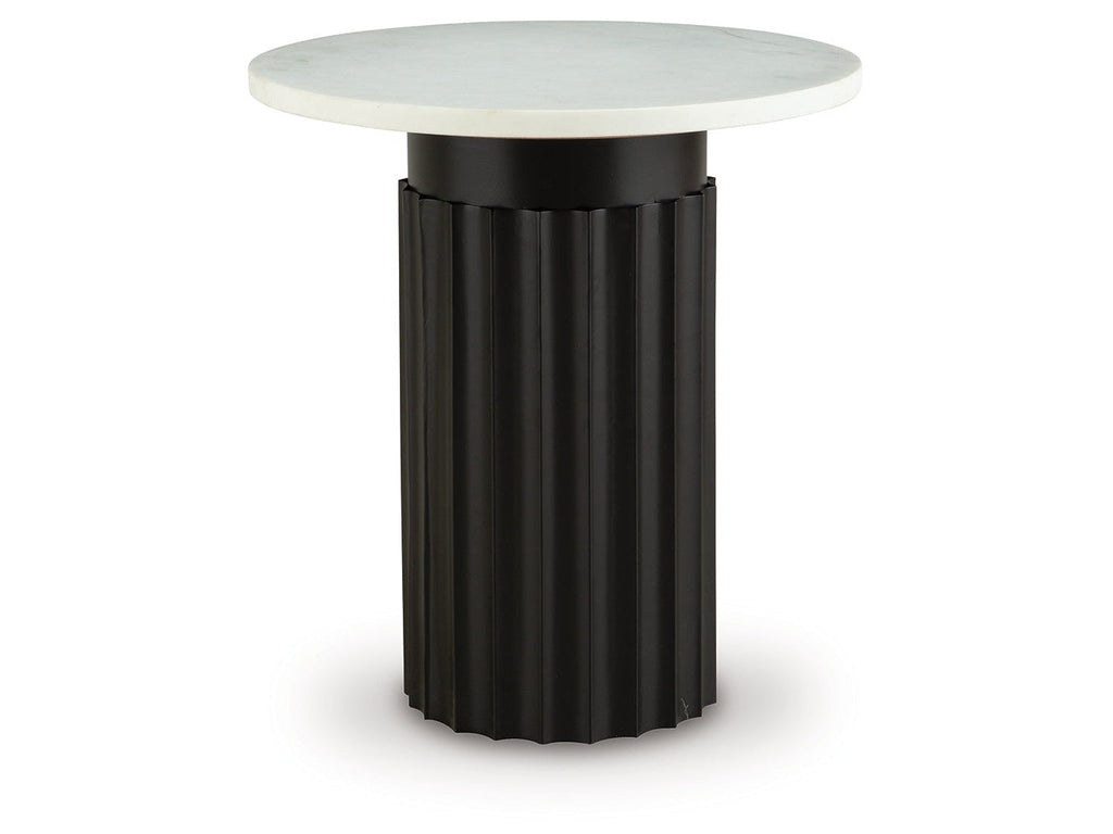Wainstone Black/White Accent Table