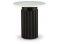 Wainstone Black/White Accent Table