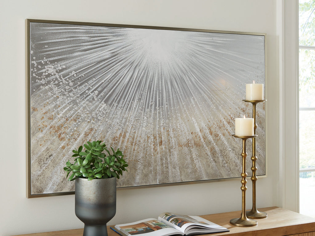 Waldard Gray/Taupe/White Wall Art