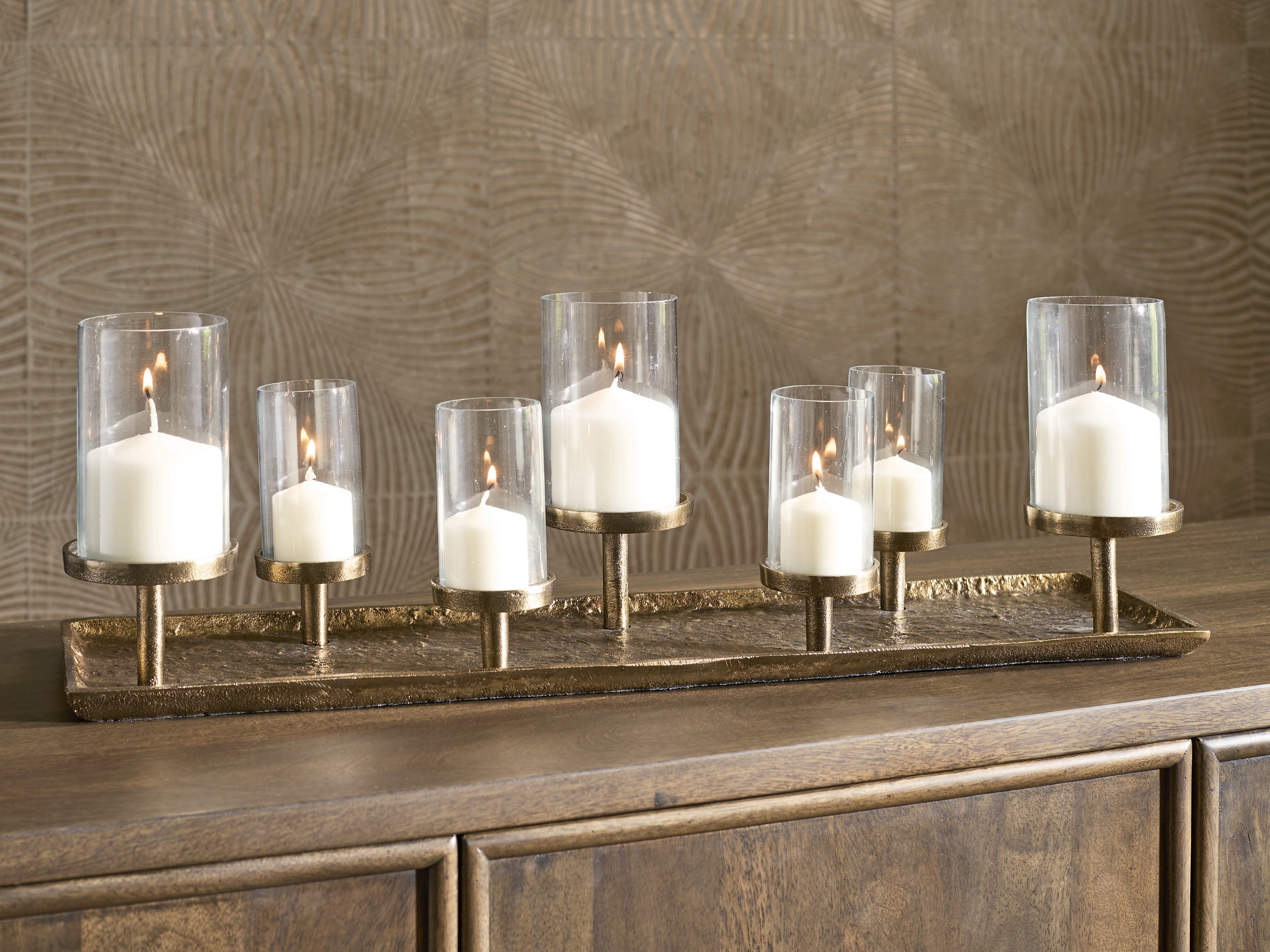 Wallmond Antique Brass Candle Holder