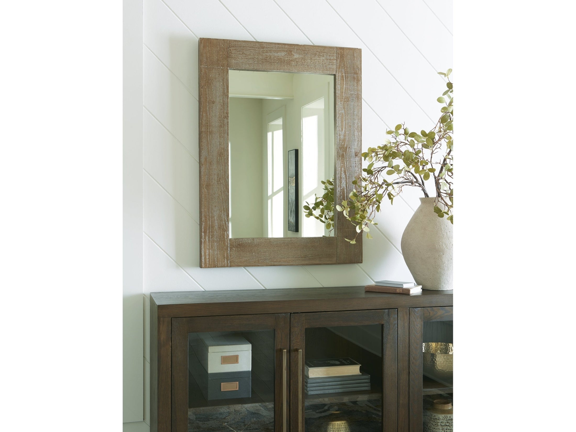 Waltleigh Distressed Brown Accent Mirror