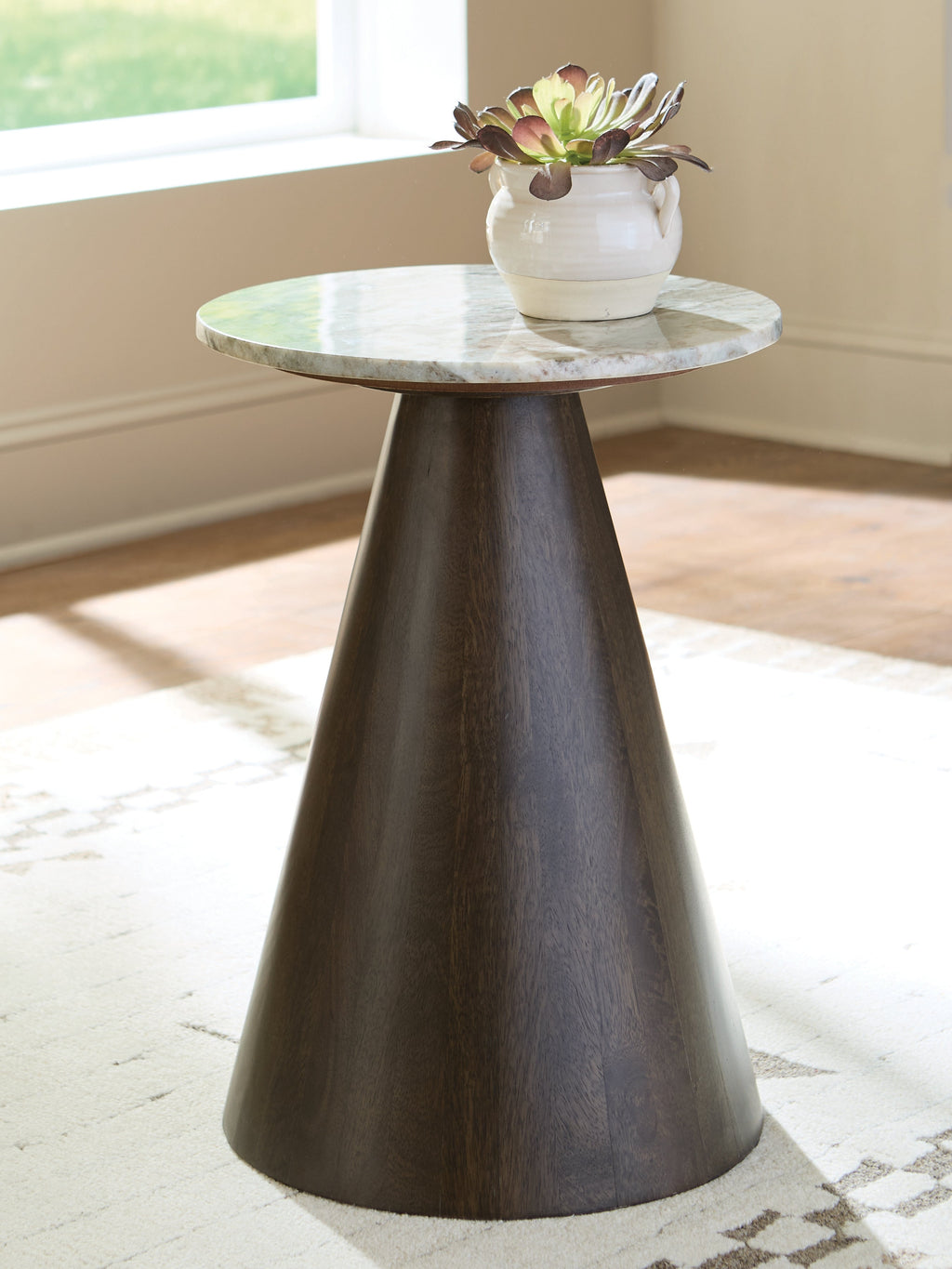 Waltnor Gray/White/Brown Accent Table