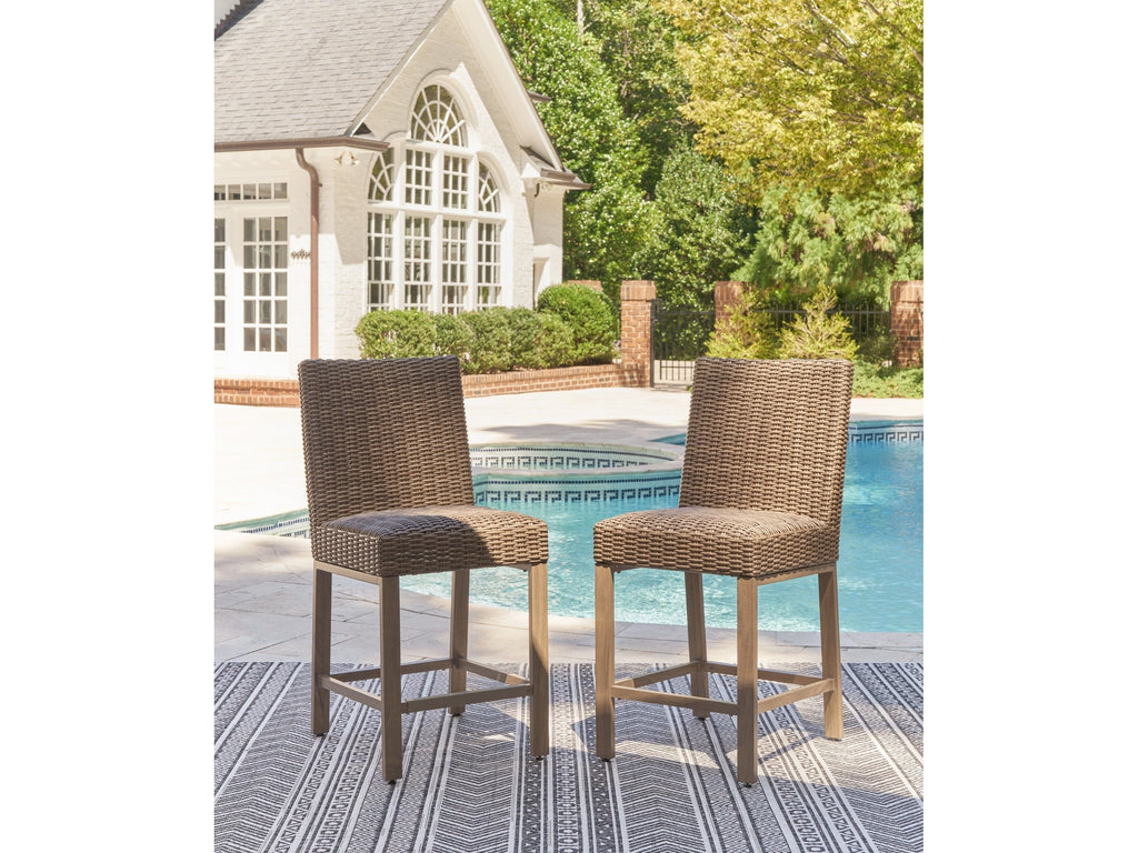 Walton Bridge Driftwood Outdoor Bar Stool (Set of 2)