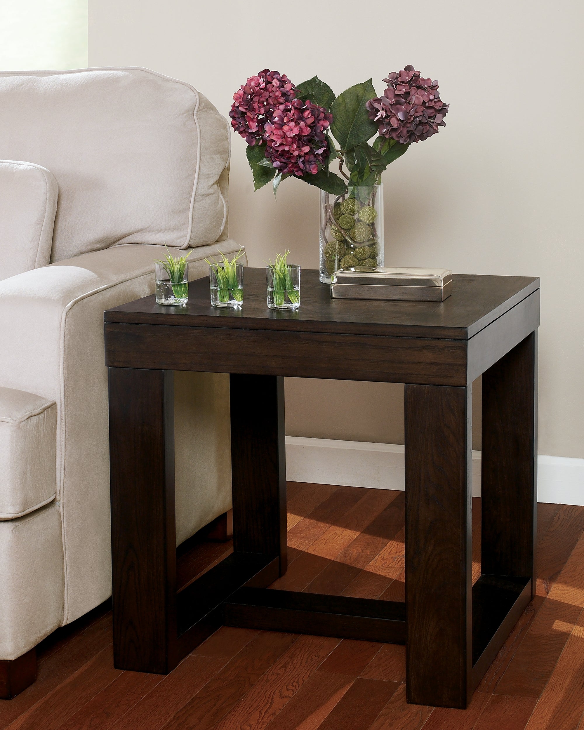 Watson Dark Brown Coffee Table & 2 End Tables w/Console