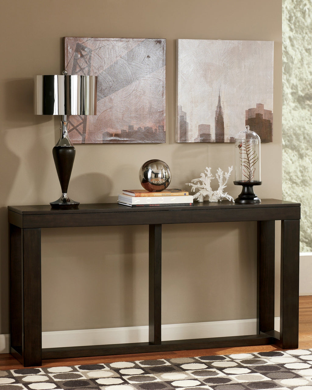 Watson Dark Brown Coffee Table & 2 End Tables w/Console