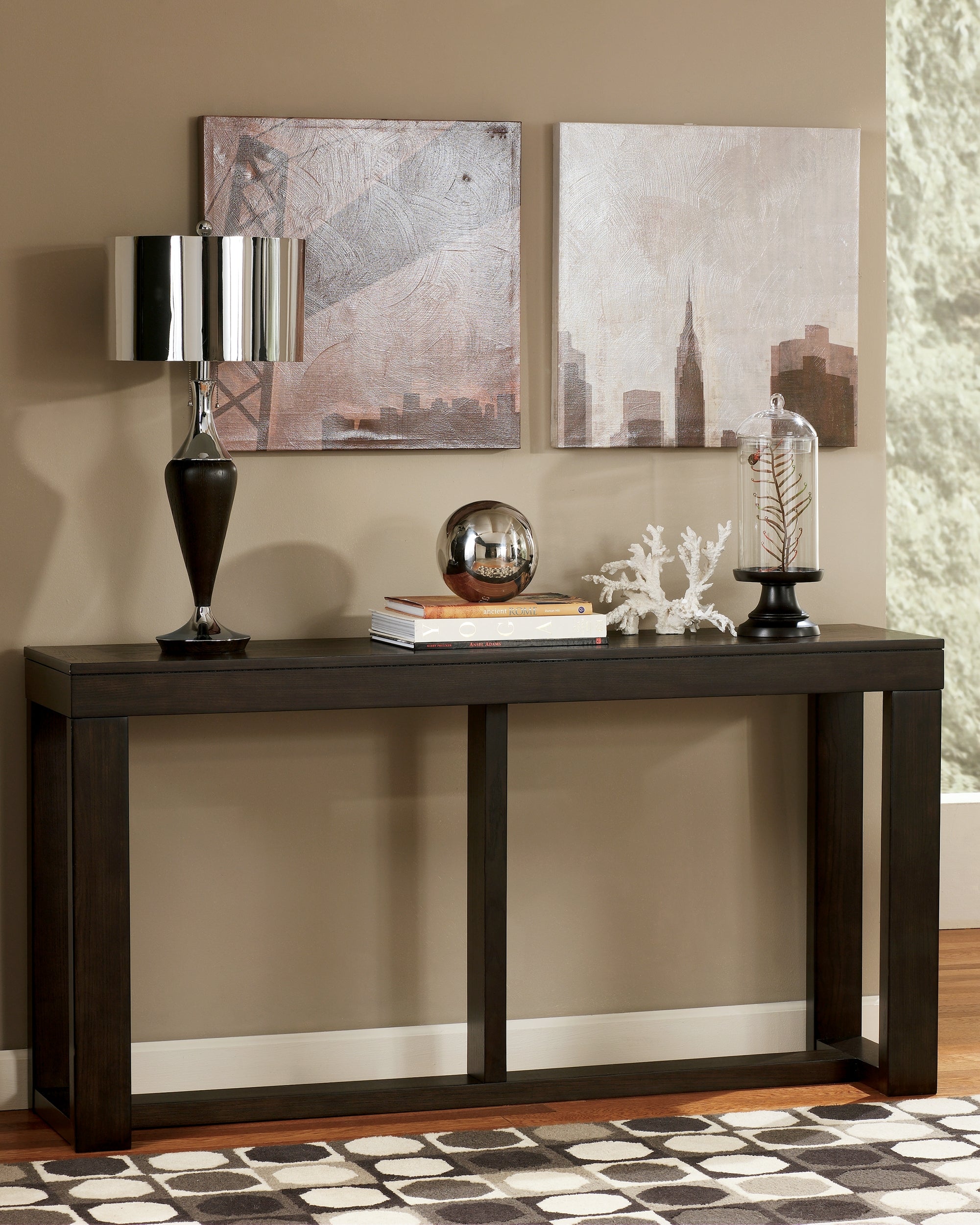 Watson Dark Brown Coffee Table & 2 End Tables w/Console