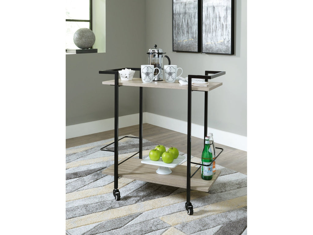 Waylowe Brown/Black Bar Cart